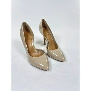 BCBG Heels SZ 6.5 Nude Pumps D'Orsay Neutral Beige Classy Business Casual Work